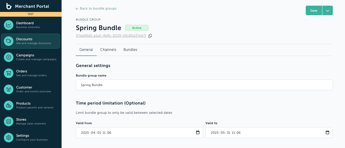 Edit Bundles and Bundle Groups