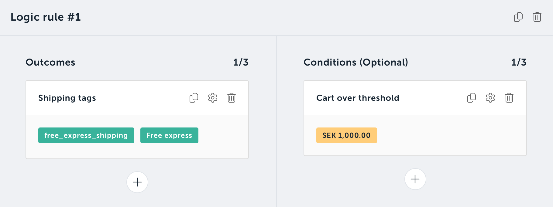 Add conditions