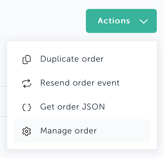 Manage order
