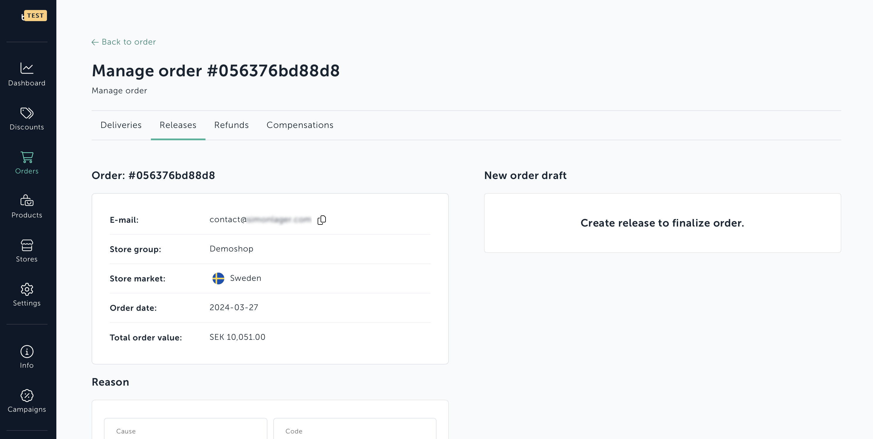 Release order lines