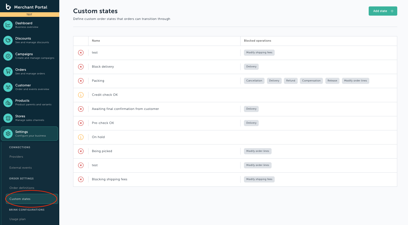 Create and Manage Custom States