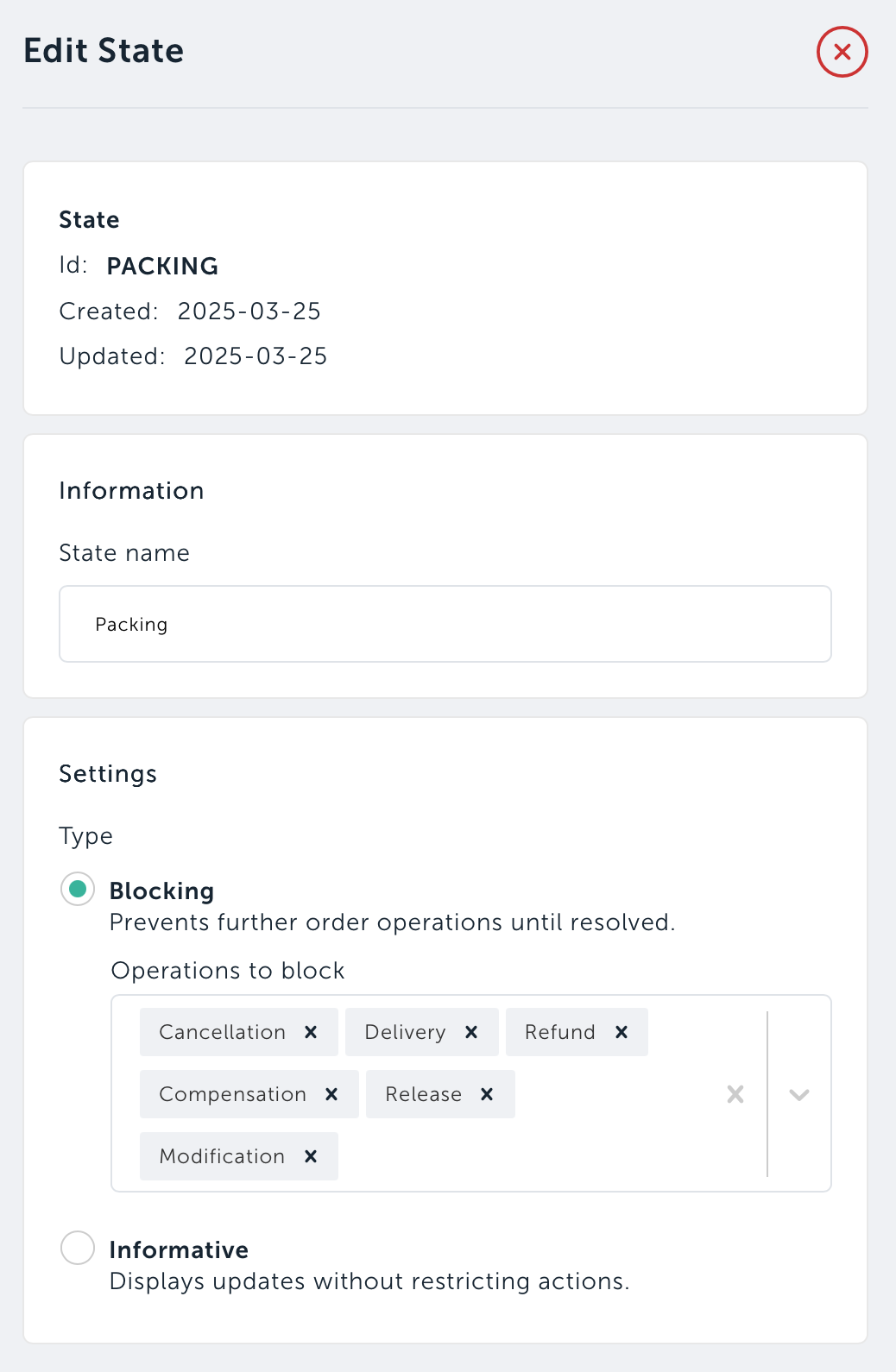Create and edit custom states